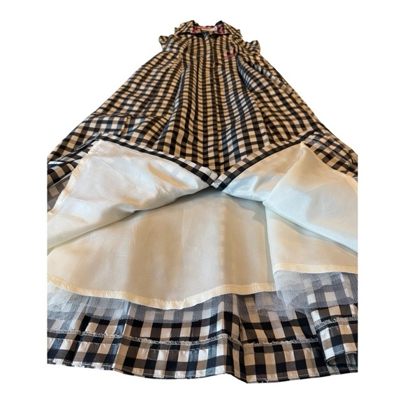 Eliza J Gingham Checkered Hot Pink Sash Button Down Sleeveless Dress NWOT 4 - Picture 10 of 16